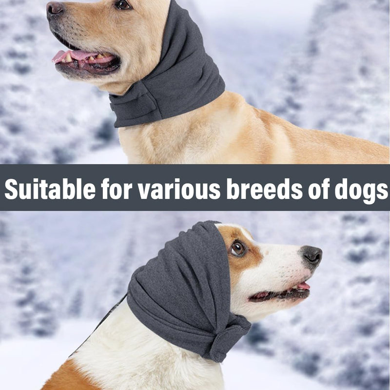 Earmuffs for Dogs, Dog Earmuffs, Dog Earmuffs for Noise Reduction, Dog Hearing Protection, Soothing Hood, for Relieving Anxiety in Dogs, Grey, M