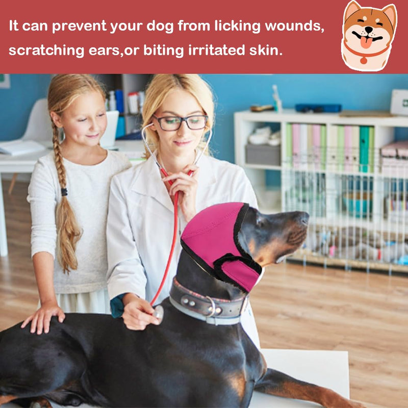 Dog Ears Cover Adjustable Dogs Calming Hood Waterproof Dogs Ear Muffs Dog Snood Ear Protector Pet Supplies for Bath Grooming Thunder Fireworks Anti Scary