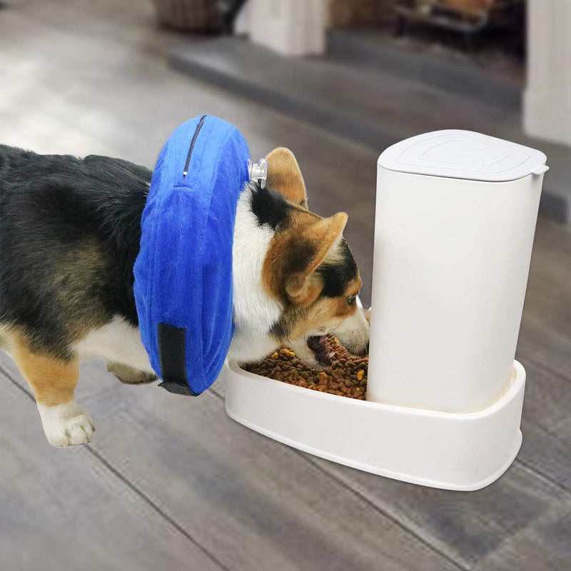 MCHY Inflatable Dog Cone,Adjustable Recovery Collar for Dogs After Surgery,Prevent from Biting & Scratching,Not Block Vision (Blue, L-Neck 15''- 20'') L-Neck 15"- 20" Blue