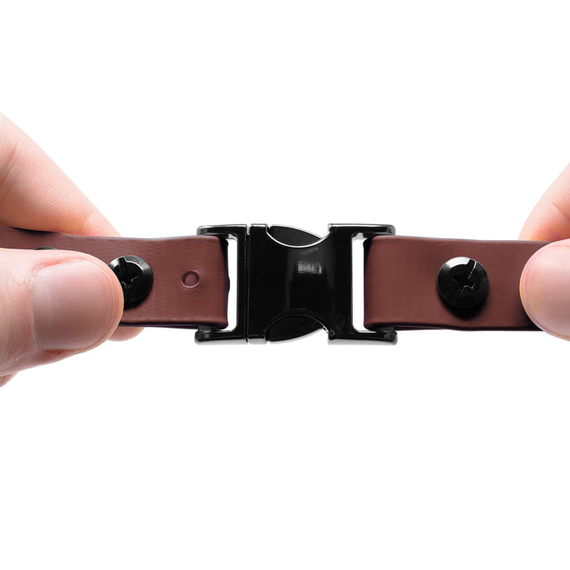 Educator 1-Inch Dog Training Collar Strap – ONLY Fits FE-580, ET-800 & UL-1200 Receivers – NOT Compatible with Mini Educator (ET-300/ET-400) – Quick Snap Biothane Bungee Collar, Brown
