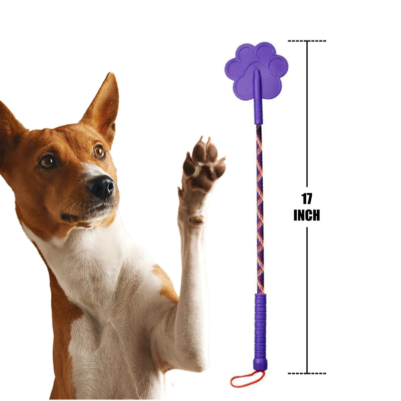 2 Pcs Dog Training Stick, Durable Silicone Dog Training Whip with Non-Slip Grip, Outdoor and Indoor Training Dog Tools, Puppy Training Whip Exercise Accessory (orange+purple) orange+purple - PawsPlanet Australia