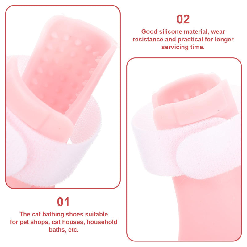 4-pack silicone cat boots with claw protection and wear-resistant material, non-slip and breathable for cat grooming and bathing