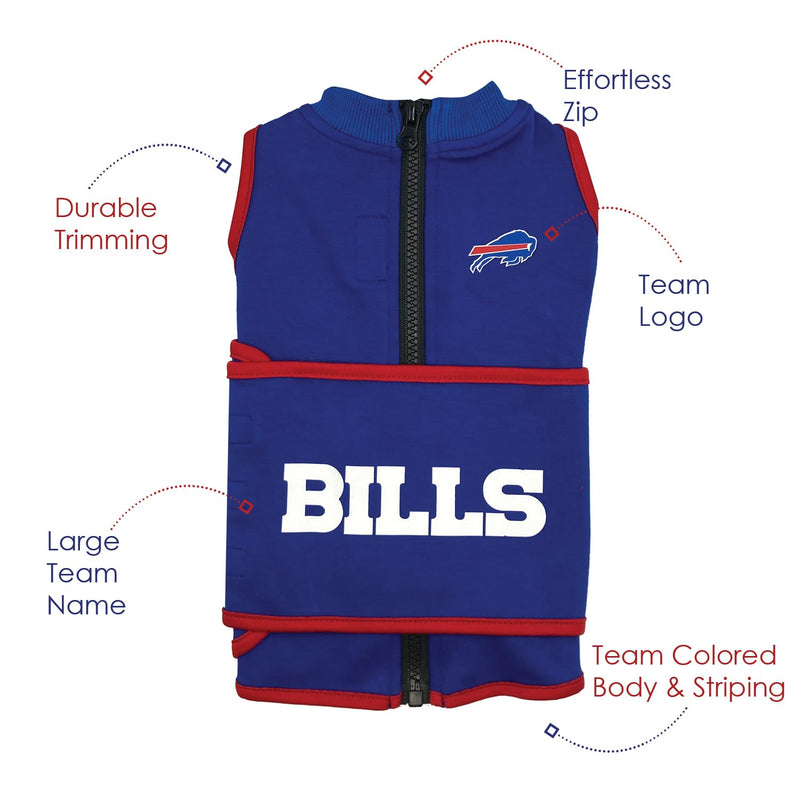 NFL BUFFALO BILLS Dog Anxiety Shirt Calming Soothing Solution Vest, for Dogs & Cats with Anxiety, Fears, Fireworks, Loud Noises, Dark, Lonely Keeps Dogs Calm and Feeling Safe, Relaxing Jacket, X-Small Extra Small - PawsPlanet Australia