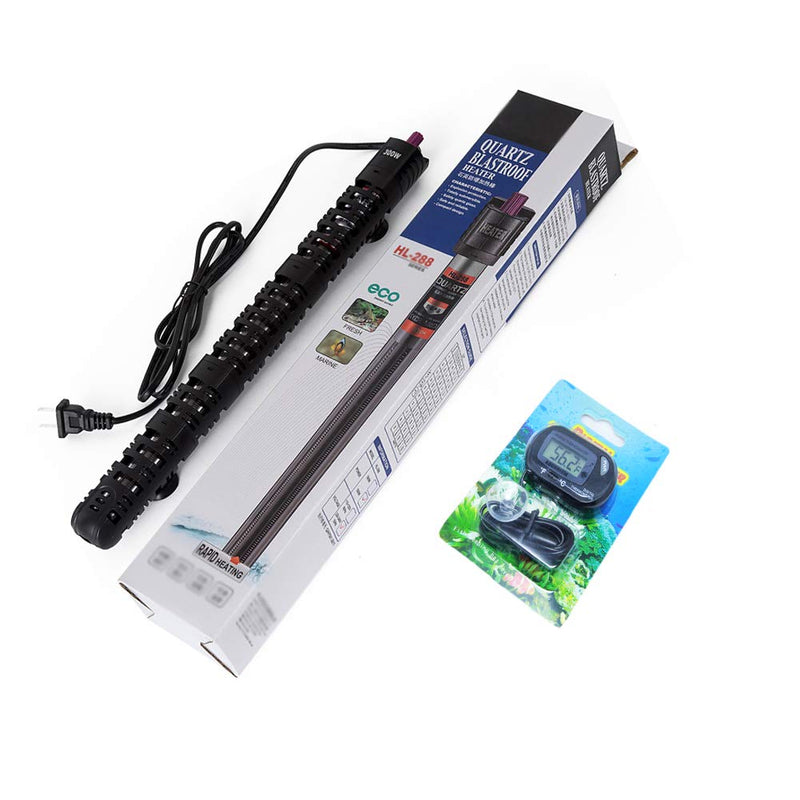 MQ Submersible Aquarium Heater Auto Thermostat, 500W Fish Tank Heater with LCD Digital Aquarium Thermometer, Shatter-Proof and Blast-Proof 500W for Fish Tank 55-80 Gallon