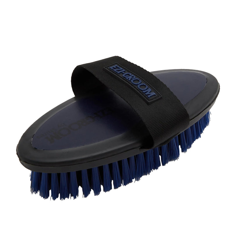 Shires Equestrian Ezi-Groom Grip Horse Body Brush (Orange) - PawsPlanet Australia