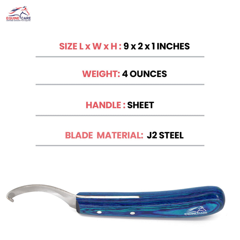Right-Handed Hoof Knife – Professional Farrier Knife & Hoof Trimmer Tool | Ultra-Sharp J2 Stainless Steel Blade, Ergonomic Handle for Horse Hoof Trimming, Cleaning & Farrier Supplies Right-Handed - PawsPlanet Australia