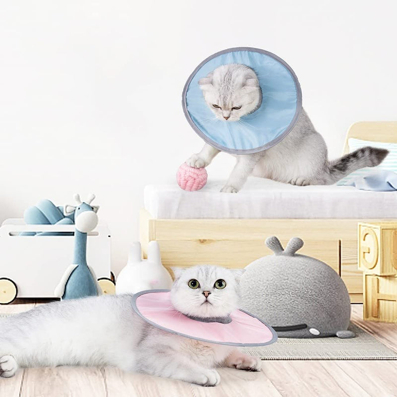 DONGKER Cat Recovery Collar,Waterproof Cat Neck Collar Adjustable Kitten After Surgery Collar for Cat Pet Avoid Licking Scratching