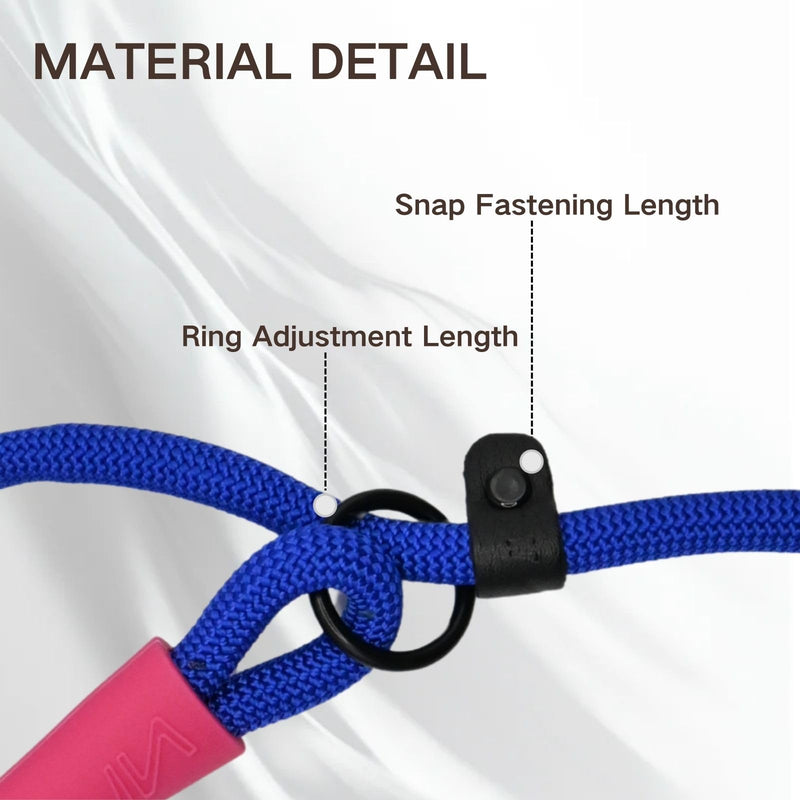 Heavy Duty Slip Lead Dog Leash for Small, Medium, and Large Dogs, Long Rope Training Leash for Walking, Obedience, and Outdoor Use, Navy Blue One Size - PawsPlanet Australia