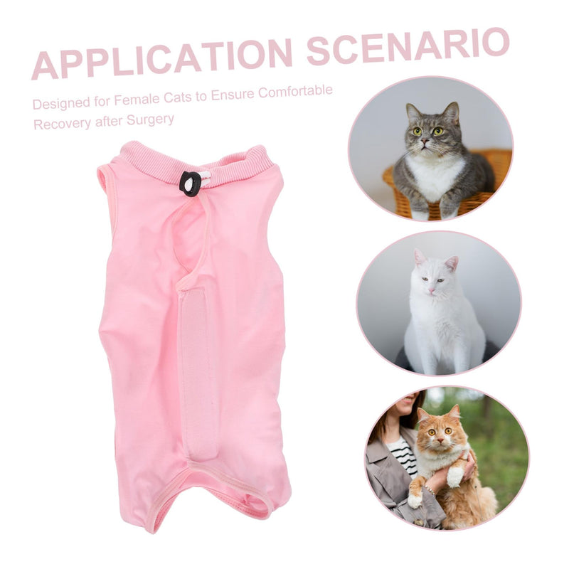 Supvox Recovery Suit for Cats, Breathable Neutering Suit, Medium Size, Made of Skin-Friendly Material, Washable Cat Body Pyjamas for Postoperative Wound Protection and Anti-Leakage