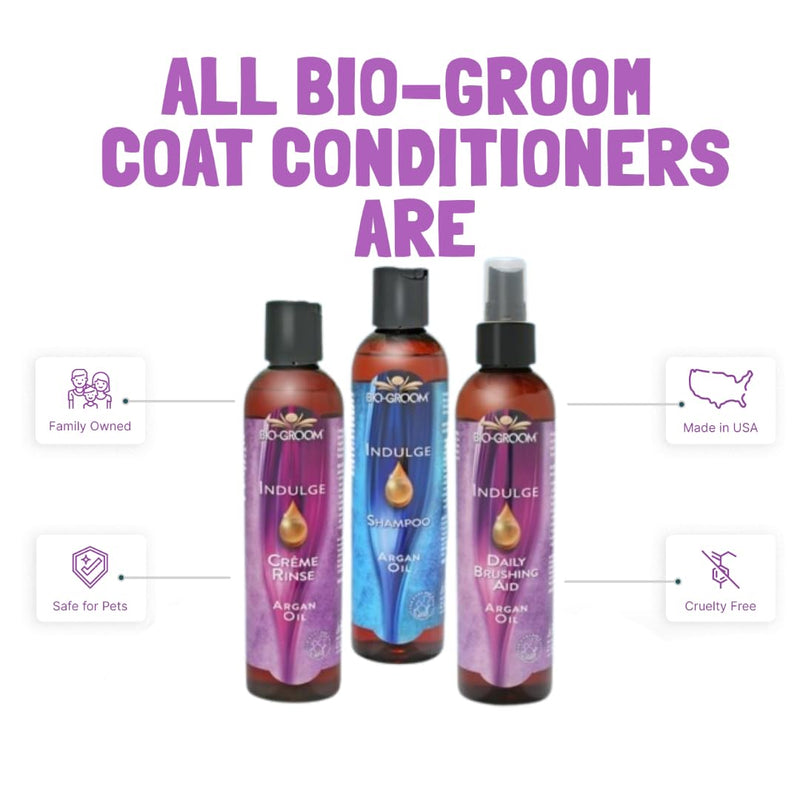 Bio-Groom Indulge Argan Oil Dog Conditioner - Deshedding Dog Bathing Supplies, Puppy Wash, Cat & Dog Grooming Supplies for Sensitive Skin, Cruelty-Free, Made in USA, Dog Products - 12 fl oz 1-Pack - PawsPlanet Australia