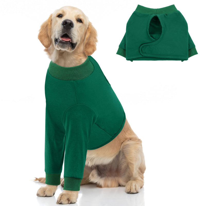 Queenmore Dog Surgery Recovery Sleeve for Front, Breathable Dog Recovery Sleeves After Surgery, Cozy Dog Elbow Protector After Surgery, Alternative to Cone of Shame, Green, XL X-Large