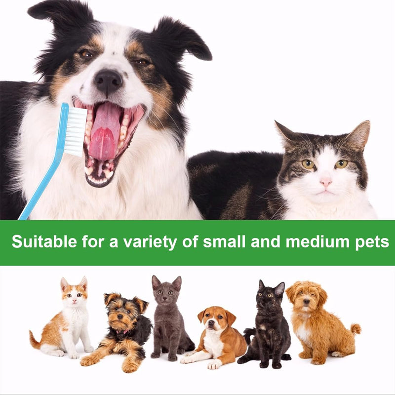 Dog Toothbrush, Toothbrushes for Dogs - 5 Pieces Pet Toothbrush, Pet Toothbrush, 2 Triple Head Dog Toothbrushes and 2 Long Handle Dog Toothbrush, Toothbrush Dog for Dogs and Cats