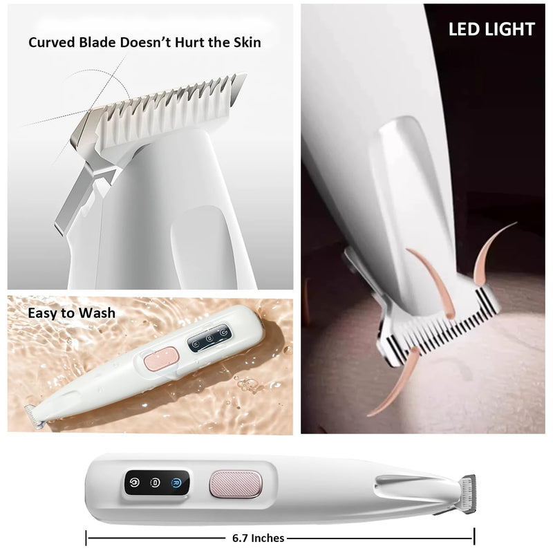 Paw Trimmer for Dogs Cats, Low Noise Paw Small Dog Clipper with 2 Blades for pet’s Paws Eyes Ears Faces and Rump - PawsPlanet Australia