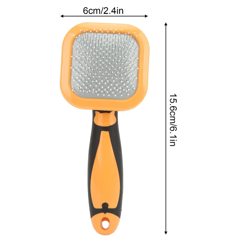 Pet Hair Removal Needle Comb Cat Brush Massage Relieve Fatigue Painless for Cats and Dogs Orange - PawsPlanet Australia