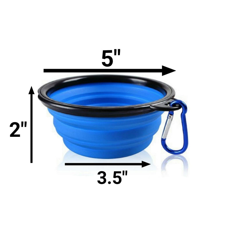 Mr. Peanut's Collapsible Dog Bowls, Set of 3 Colors, Dishwasher Safe BPA Free Food Grade Silicone Portable Pet Bowls, Foldable Travel Bowls for Feed & Water on Journeys, Hiking, Kennels & Camping - PawsPlanet Australia