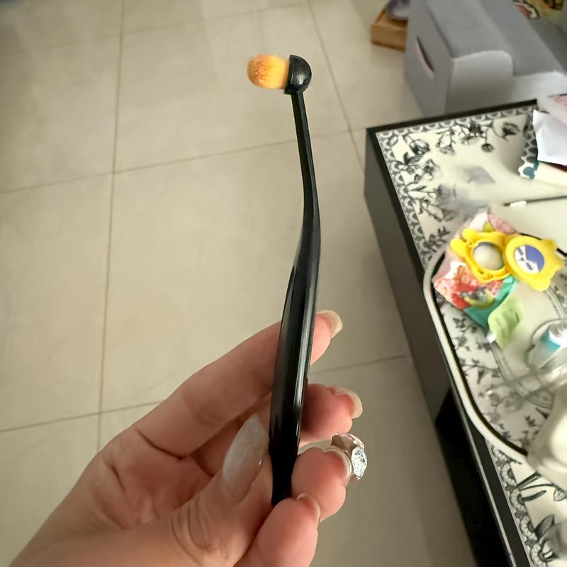 Pet Eye Cleaner Soft Brush Rounded Tip Gentle Design for Cat and Dog Tear Stain Cleaning, Daily Grooming Home Travel, Black