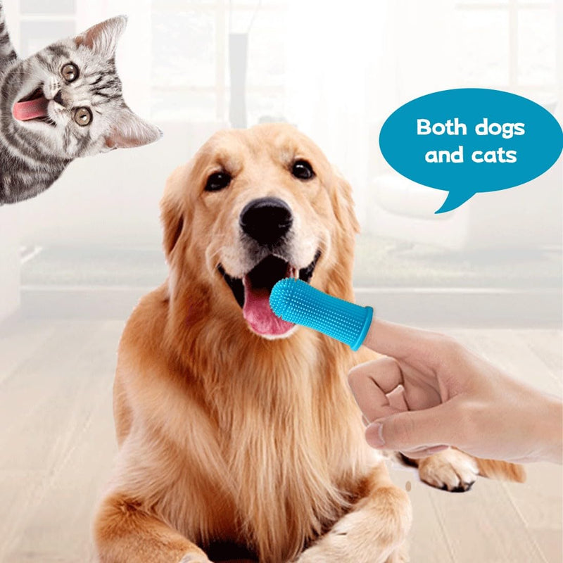 Pack of 12 Dog Toothbrush, 360º Dog Finger Toothbrush, Cat, Dog Toothbrush, Silicone Pet Teeth Cleaning Toothbrush Kit for Dogs, Puppies, Cats & Small Pets Dental Care