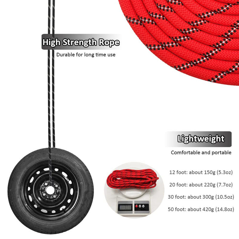 Reflective Long Slip Lead Dog Leash Anti-Choking 12 FT/20 FT/30 FT/50 FT Rope Training Leash for Medium Dogs Small Puppy Pets (30ft, red) 1/3 in x 30ft - PawsPlanet Australia