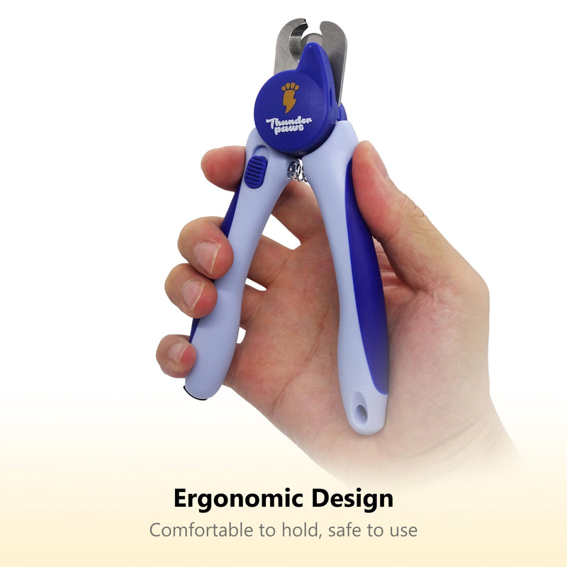 Professional-Grade Dog Nail Clippers with Protective Guard and Safety Lock (Medium to Large Breeds) (Blue, Medium to Large Breeds (LED)) Blue Medium to Large Breeds (LED)