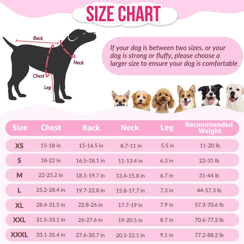 Lukovee Recovery Suit for Dogs - Soft Onesie Dog Surgery Suit for Female Male Dogs, Breathable Dog Surgical Recovery Suit Prevent Licking Spay Recovery Suit Dog E-Collar & Cone Alternative(L,Pink) Large Pink