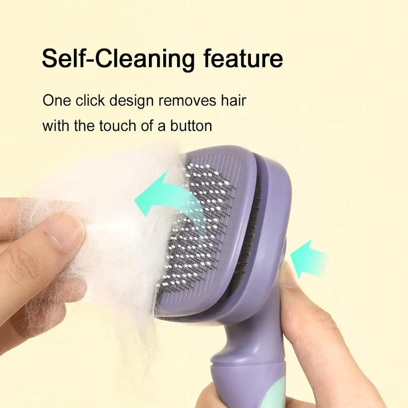 360-degree Rotating Head Self-Cleaning Dog&Cat Slicker Brush, Cat Brush with Release Button, Indoor Cats Shedding, for Cat and Dog Grooming (Green & Orange) Green & Orange - PawsPlanet Australia