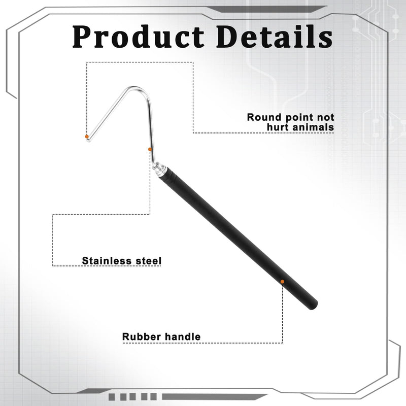 Grappling Hook, Snake Hook Stainless Steel Extensible, Snake Enclosure Snake Enclosure Accessories, Snake Rack Retractable Reptile Hook for Catching, Controlling or Moving Snakes, Material Tool - PawsPlanet Australia