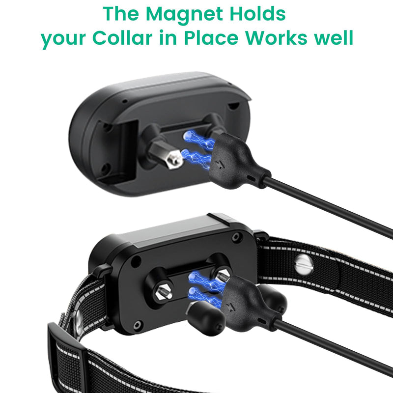 2-Pack Charger Replacement for Delupet Dog Training Collar, Magnetic Charging Cable for Yawpet Shock Collar, Black - PawsPlanet Australia
