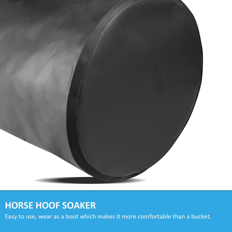 Easy Use Hoof Soaking Boot for Horse Soaker Bag Equine Soaking Boot Hooves Care Treatment Bucket Soaker Sack Black - PawsPlanet Australia