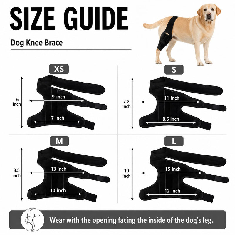 Dog Elbow Protector Pads, Canine Leg Brace with Adjustable Straps, Soft Support Wrap for Front Hind Limbs, Anti Slip Sleeve for Elbow Shoulder Knee (S)