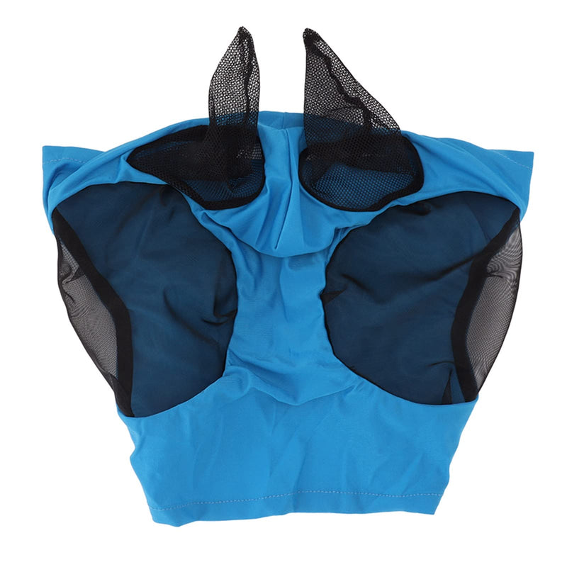 Horse Fly Mask with Ears Protection Professional Sun Comfortable Breathable Design for Barn Horses Blue 44x36cm