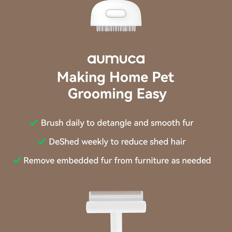 aumuca Pet Deshedding Brush with Silicone Cat Brushes for Massage - PawsPlanet Australia