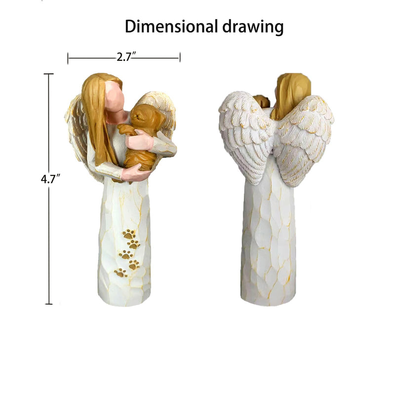 Dog Memorial Gifts for Loss of Dog, Pet Memorial Gifts, Resin Angel Statues,Sculpting Angels，Pet Sympathy Gifts，Passed Away Dog Gifts(White - PawsPlanet Australia