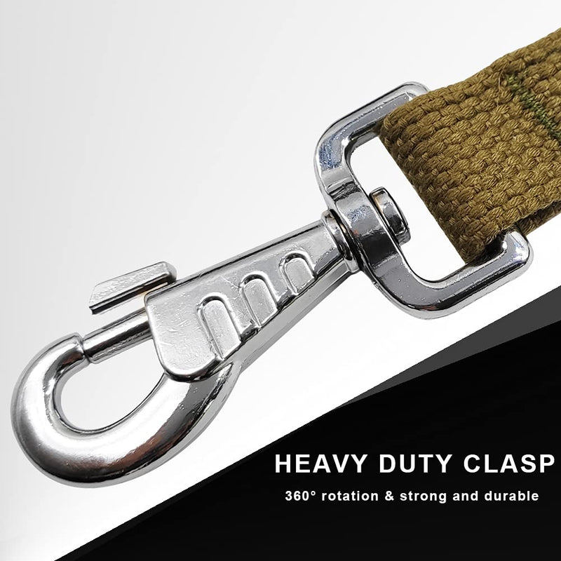 Hoanan 8ft Double Handle Traffic Dog Leash, Heavy Duty Tactical Dog Leash, Thick Nylon Dog Training Leash with 2 Traffic Control Handle for Medium Large Breed Dogs coyote brown - PawsPlanet Australia