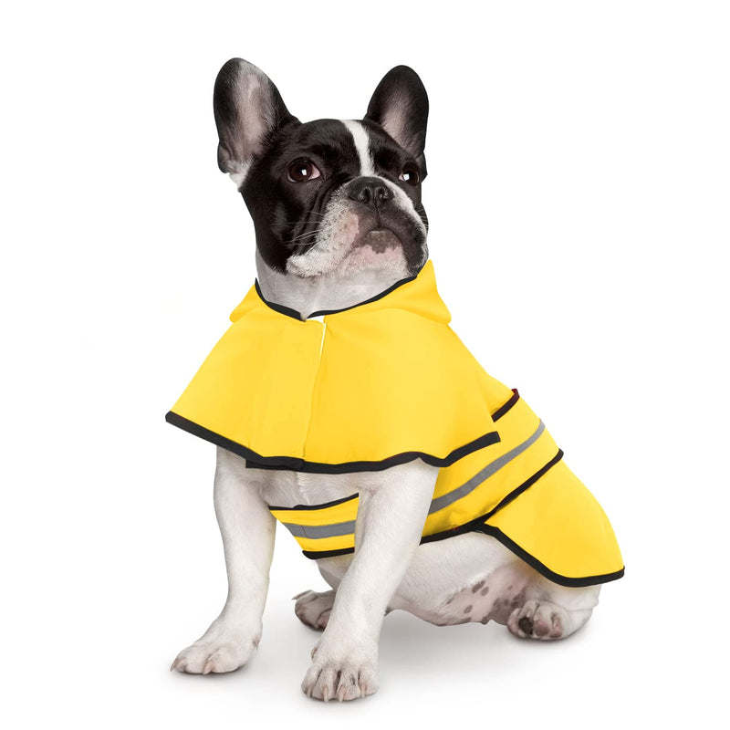 HDE Dog Raincoat Hooded Slicker Poncho for Small to X-Large Dogs and Puppies Yellow - M Medium