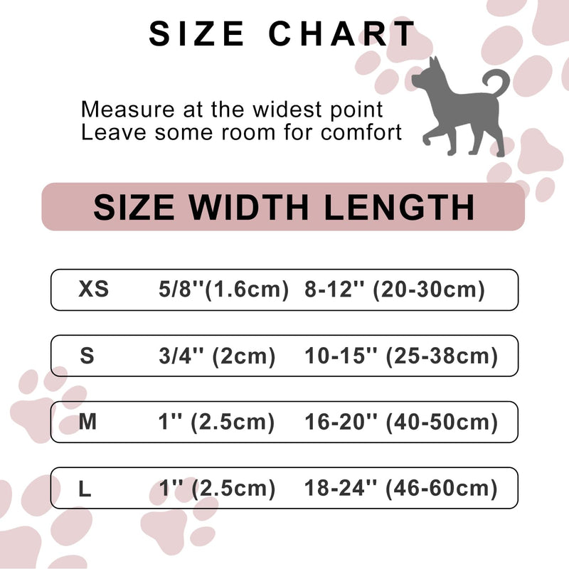 FURRYFECTION Reflective Dog Collar and Leash Set with Quick Release Buckle, Padded with Neoprene Adjustable Nylon Dog Collar for Small Medium and Large Dogs (Medium Collar+5FT Leash, Pink) Pink Collar+Leash Medium(16-20" Length,1.0" Width) - PawsPlanet Australia