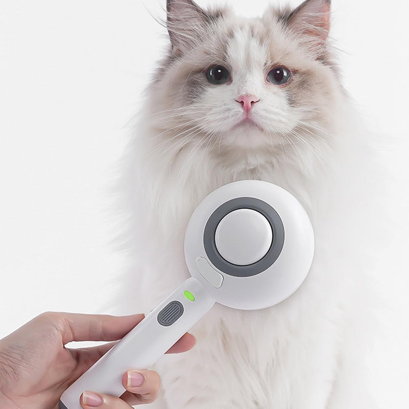 Sarini Self Cleaning Dog Cat Hair Brush for Shedding Slicker Grooming Brush with Water Tank Skin-Friendly Pet Detangler Spray for Dematting and Grooming
