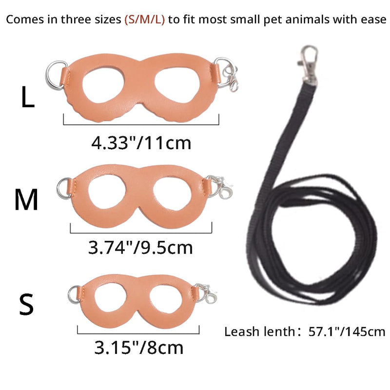 Sugar Gliders Harness Leash Set - 3 Pcs Training Walking Gear Small Animal Adjustable Traction Ropes Vest for Squirrels Hamsters Rats Gerbils Reptiles Bearded Dragon Lizards Orange 01 Orange - PawsPlanet Australia