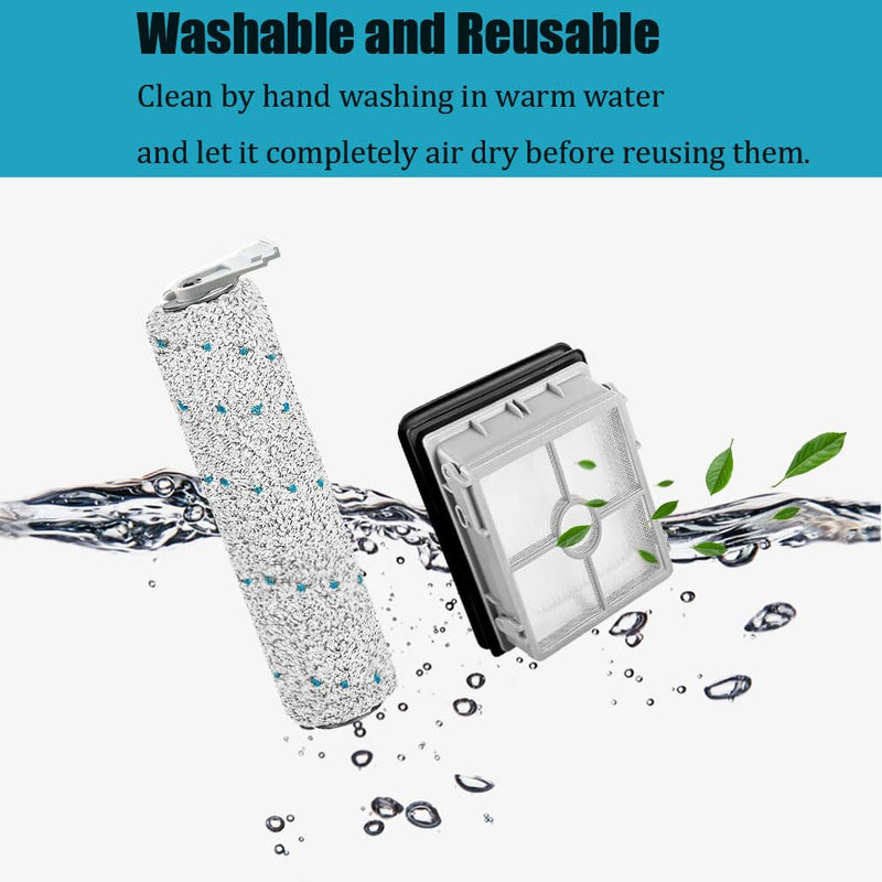 Replacement compatible with Bissell CrossWave X7 Pet Pro 3011 3055 3277 3279 3276A,1 Pack 2787 Multi-Surface Brush Roll+2 Pack 2788 Pet Brush Rolls+3 HEPA Filters large