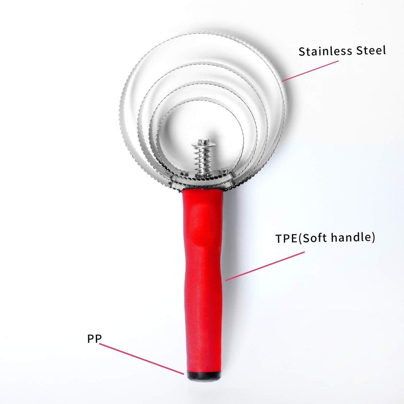 Reversible Stainless Steel Curry Comb with Soft Touch Grip (Red) red - PawsPlanet Australia