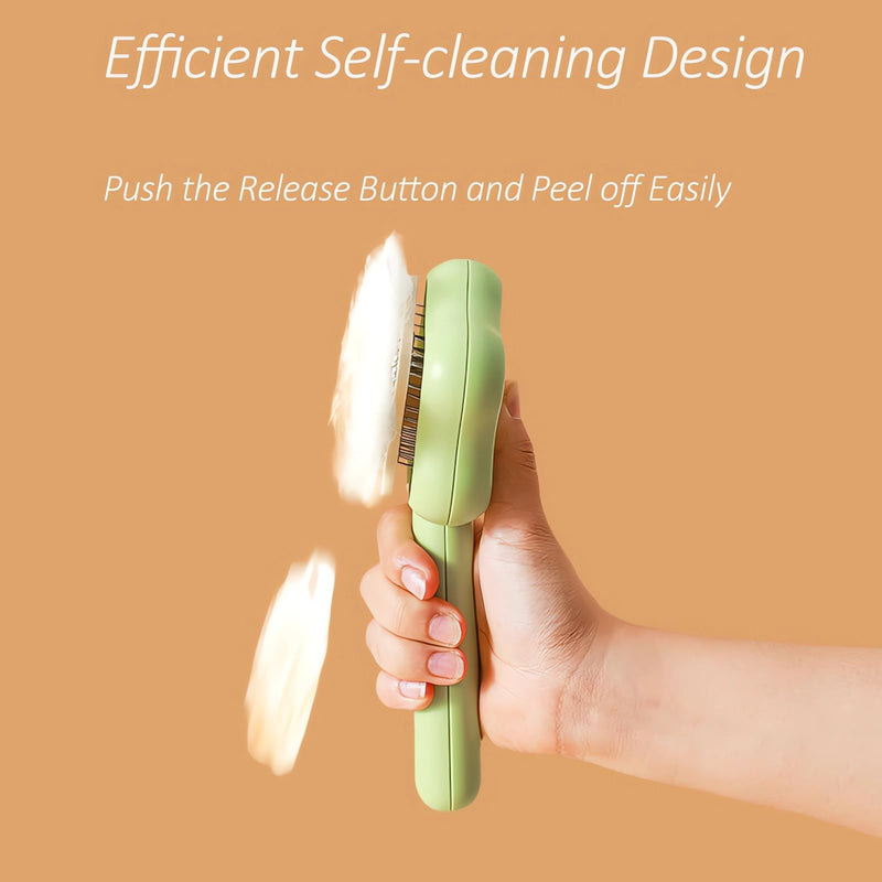 Cat Brush Dog Brush Cat Hair Brush with Release Button Cat Brush for Shedding Pets Brushs Pet Hair Cleaner Brush Self-cleaning Cats Comb Cat Grooming Supplies Brush for Short Long Hair Cat Dog - PawsPlanet Australia