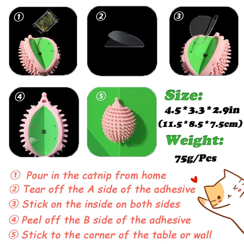 4.5in Cat Self Groomer Wall Mount, Corner Face Scratcher and Massage Comb for Cats and Dogs (3Pcs) 3Pcs - PawsPlanet Australia