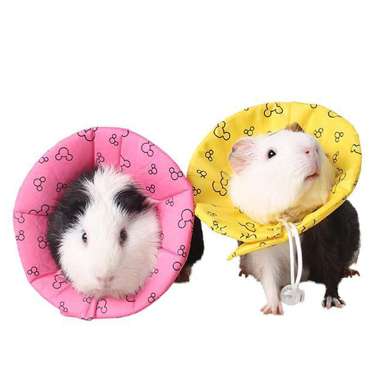 Hamster Recovery Collar Protection Cone After Surgery, Small Animals Adjustable Protection Collar for Rat Bird Rabbit Guinea Pig, Anti-Lick Anti-bite Pet Elizabeth Collar (Bright Yellow, L) Bright Yellow - PawsPlanet Australia