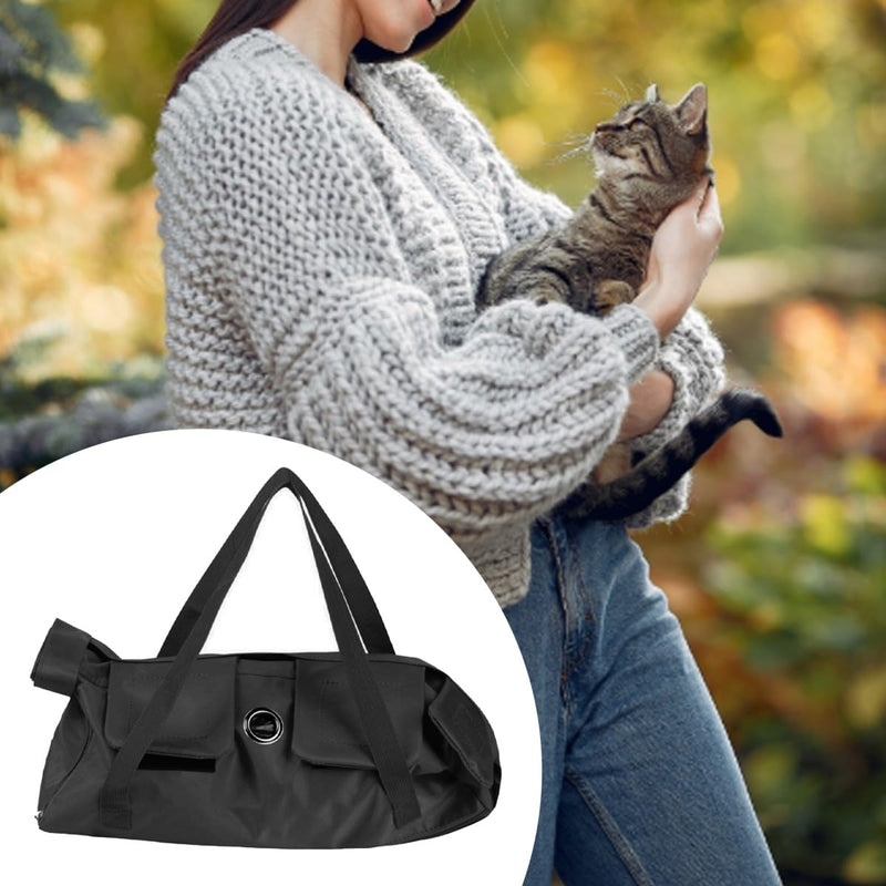 Cat Grooming Bag Black Cat Nail Clipping Cleaning Grooming Restraint Bag For Claw Care Nail Trimming Administering Eye Drops Ear Cleaner