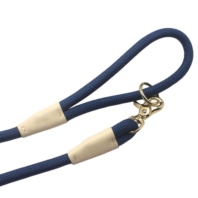 5FT Strong Nylon Braided Dog Rope Leash, Dog Walking Lead, Dog Leash for Training Small Medium Large Dogs (Navy Blue, 5FT x 10mm) Navy blue - PawsPlanet Australia