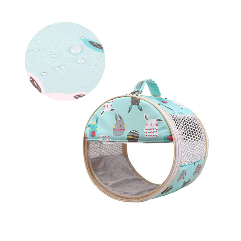 Small Pet Carrier Bag Portable Travel Carrier for Hamster Rat Baby Guinea Pig Sugar Glider Hedgehog Small Birds (M, Green)