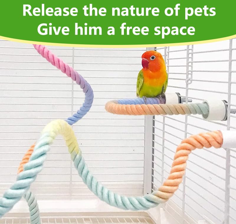 3Pcs Rope Perches for Bird Cages, Rope Perch for Parrots, Cockatiels & Parakeets, Bird Cage Accessories - PawsPlanet Australia