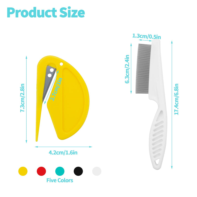 6 PCS Knotting Comb for Cats, Pet Knotting Comb for Hair Removal, Pet Hair Removal Tool Set, Suitable for Cat Dog Grooming Comb Knot Remover, Cat Dog Grooming Supplies - PawsPlanet Australia