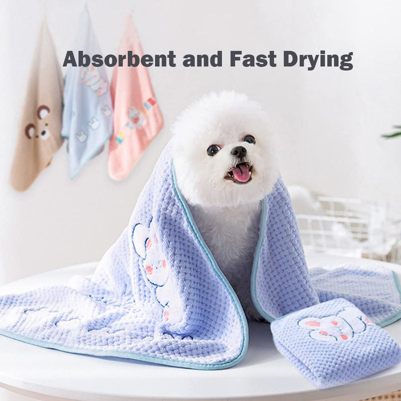 Microfiber Pet Bath Towel Dog Towel.Dog Towel Soft Absorbent Drying for Small Medium Large Dogs and Cats with Great for Bathing and Grooming (M(19.7 * 31.5inch), Pink) M(19.7*31.5inch) - PawsPlanet Australia