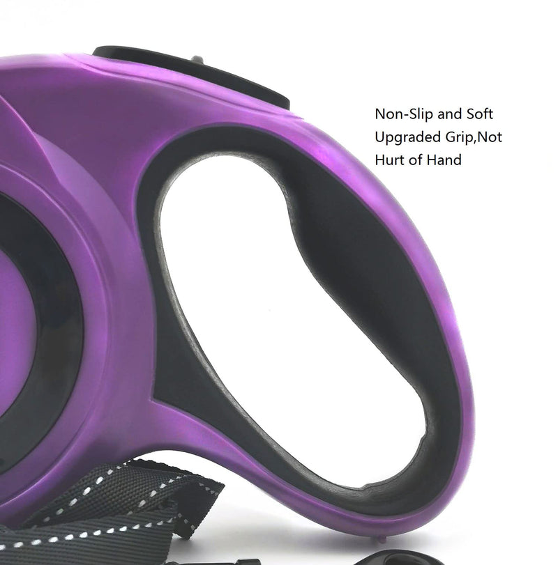 Heavy Duty Retractable Dog Leash 26ft,Pet Long Walking Leashes Leads for Small Medium Large Dogs Doggie Up to 110lbs (Purple) Purple - PawsPlanet Australia