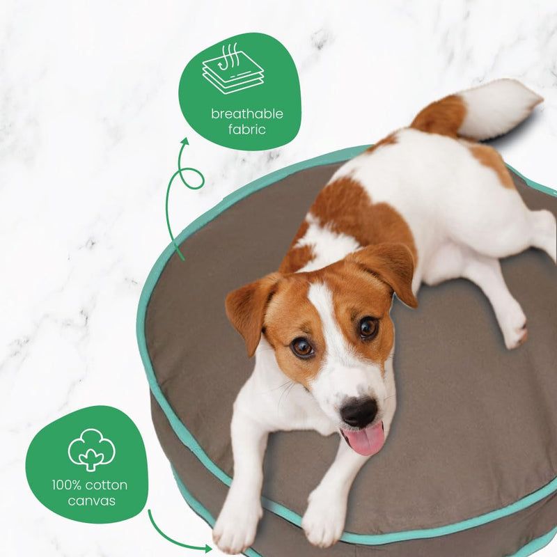 Molly Mutt Petite Dog Duvet Cover - Round - Wild Horses Print - Measures 20’’ x 4’’ - 100% Cotton - Durable - Breathable - Sustainable - Machine Washable Dog Bed Cover - Pre-Shrunk Wild Horse 20" X 4" - PawsPlanet Australia